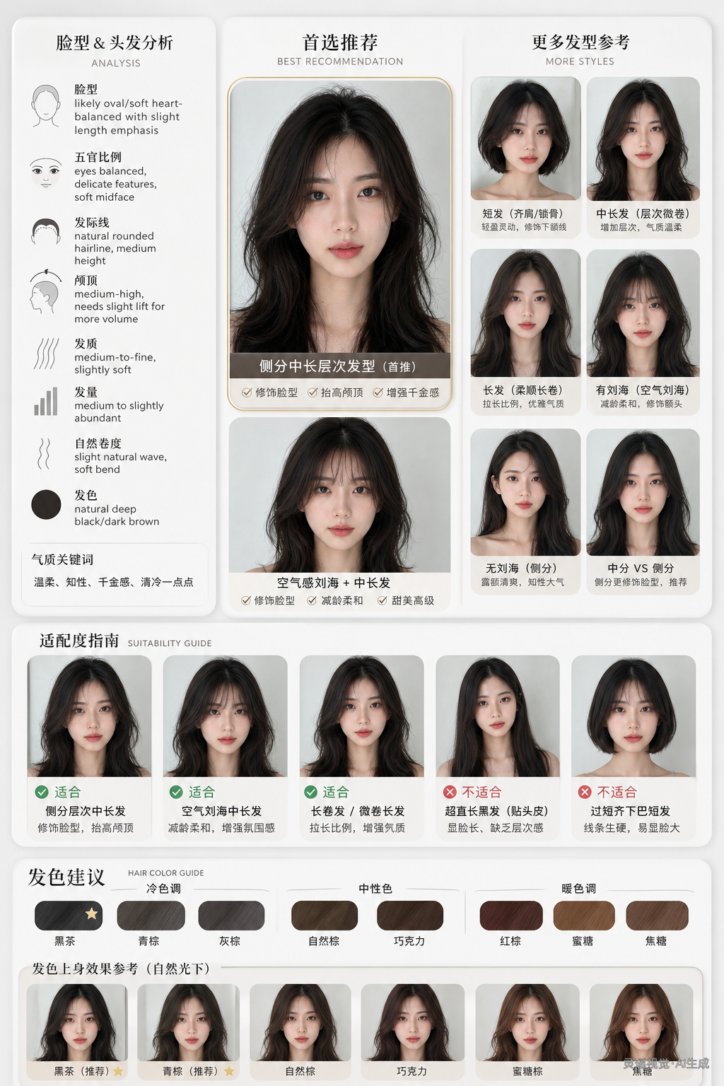 发型分析生成样例