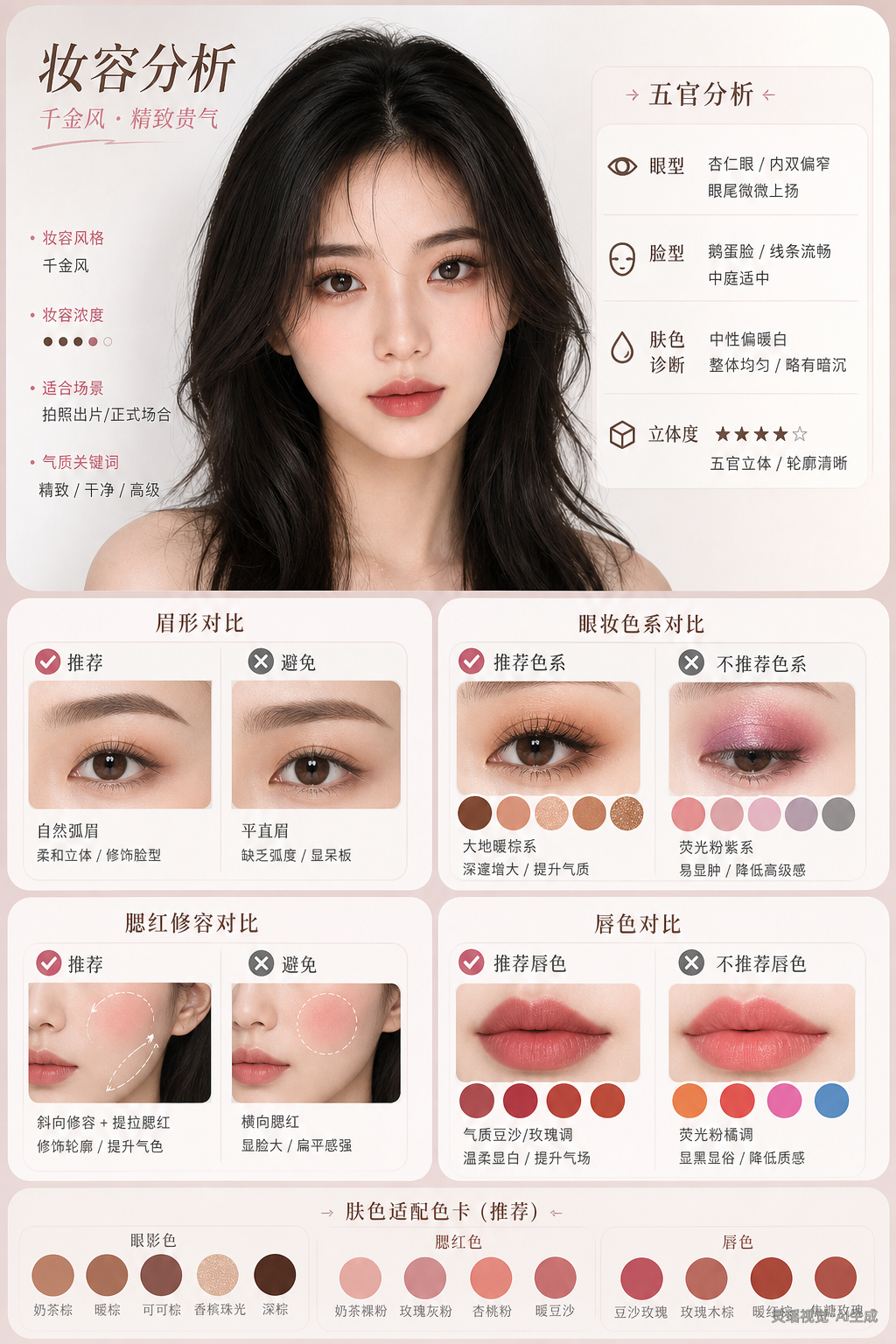 妆容分析生成样例